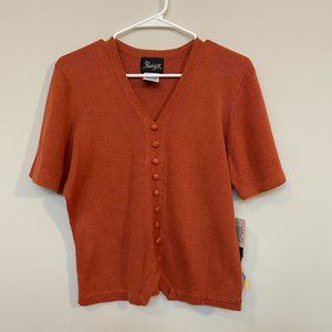 Vintage Radcliffe Burnt Orange Cardigan Top
